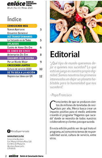 Editorial Merco. Enlace. Niños jugando. Colores